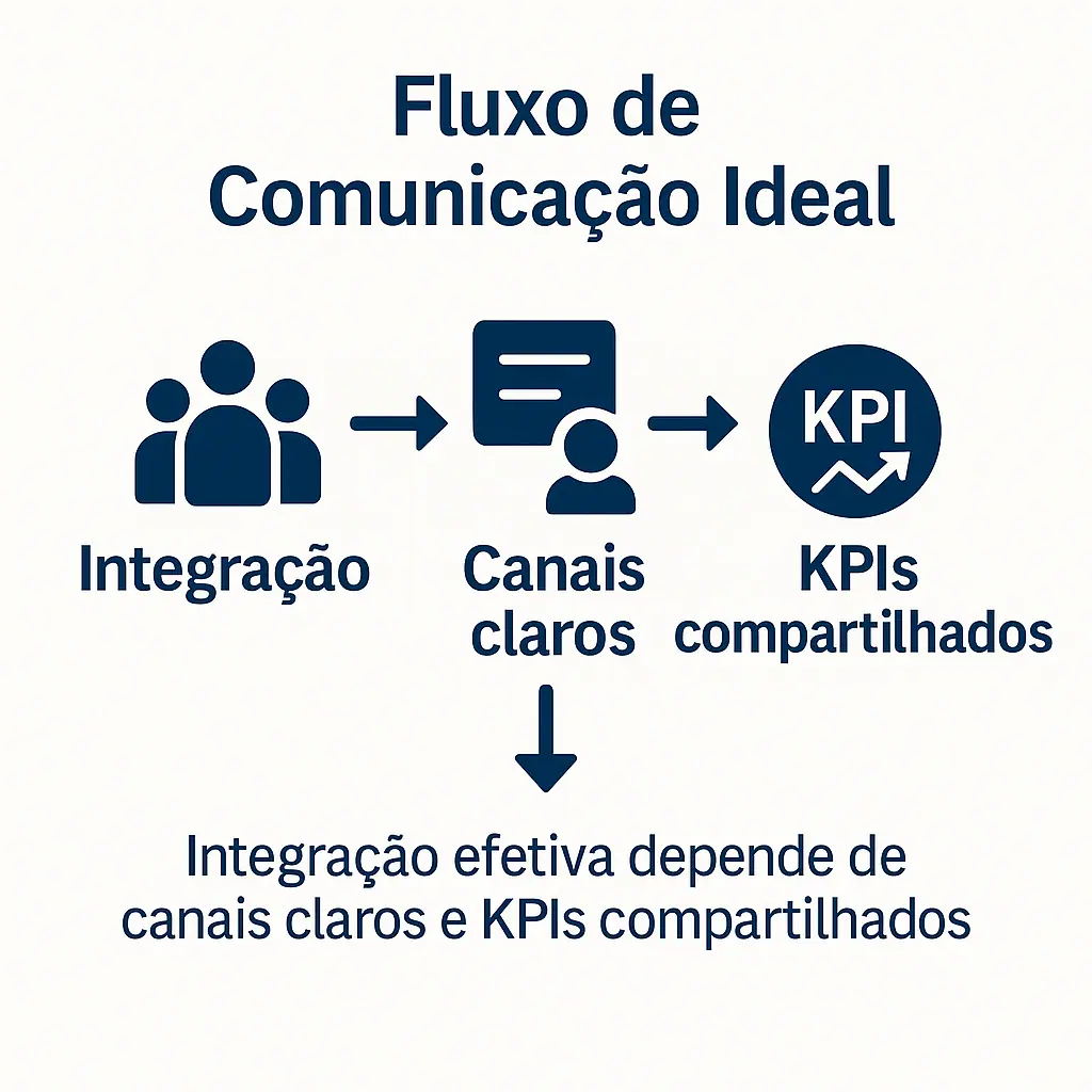 Fluxo de comunicação ideal entre equipes internas e BPO